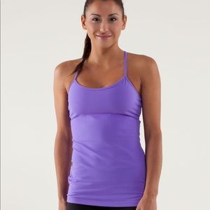 Lululemon purple power Y tank size 4
